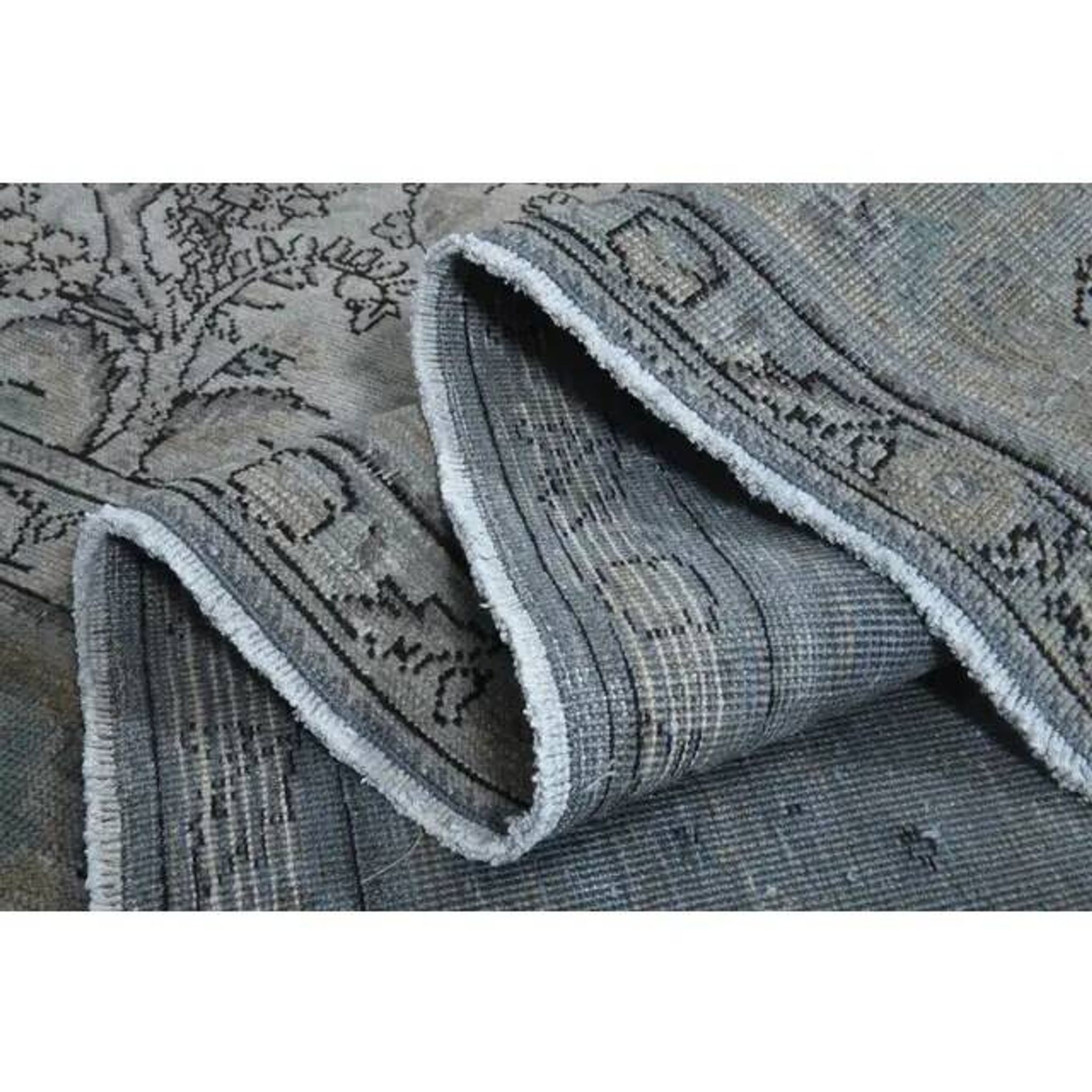 1970s Vintage Persian Handmade Wool Cotton Brown Area Rug 300x380