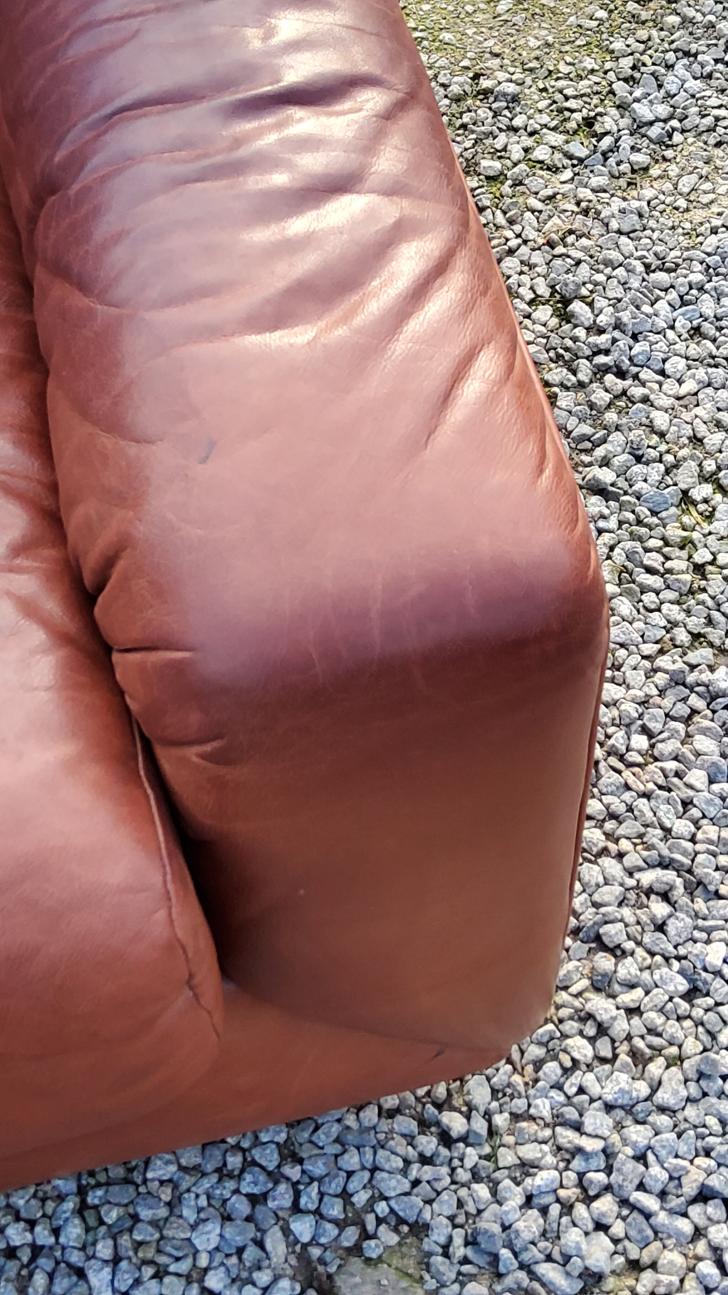 Pair of armchairs and De Sede sofa in cognac leather from the 70s/80s