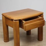 Pair of vintage elm bedside tables, 1970s