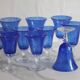 Blue glass from the Biot glassworks Traditional line