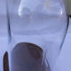 Oval glass wedding globe 28 cm high