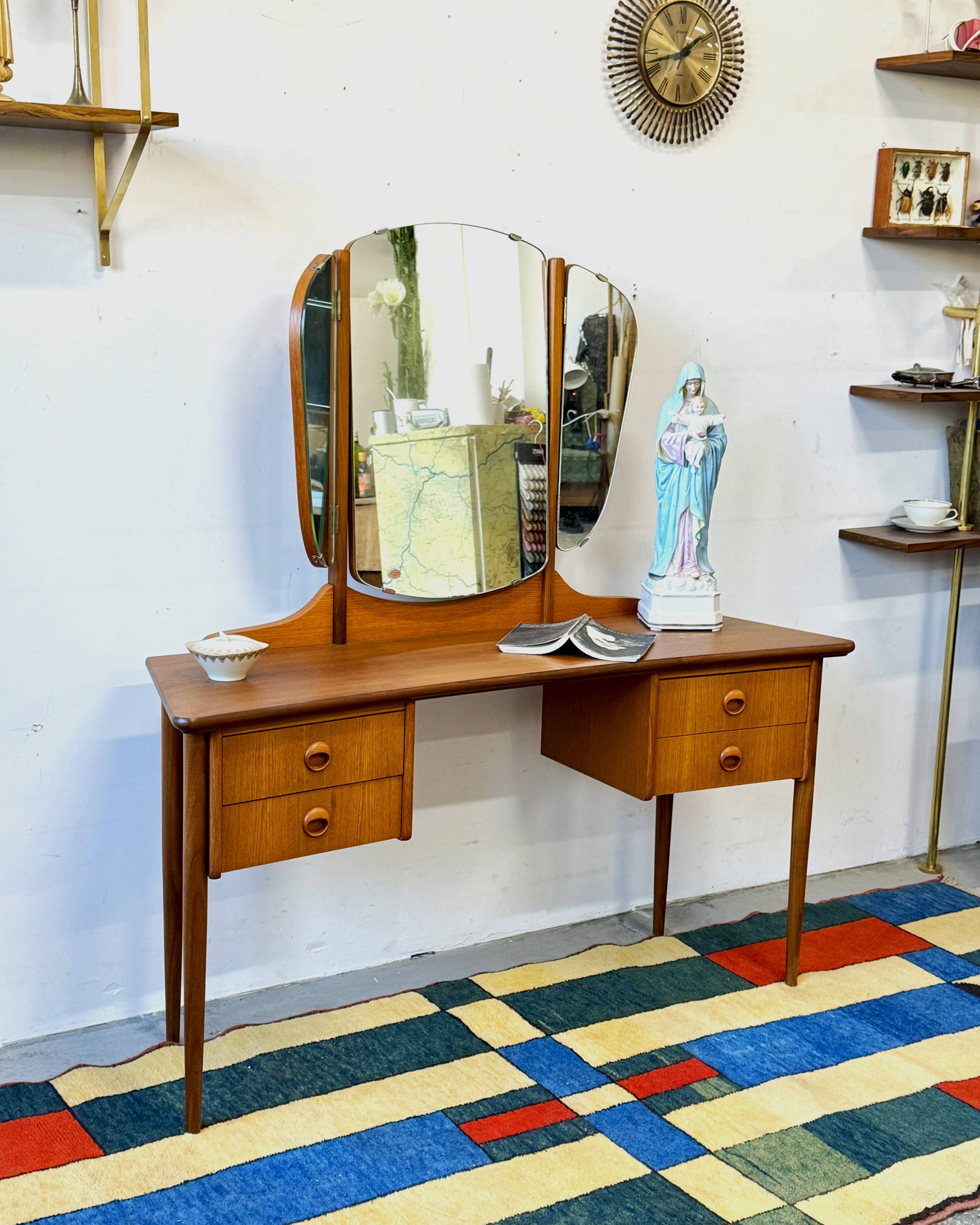 Teak Dressing Table, Norway, 1960s/1970s, VNTG, Mid-C Modern
