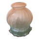 Peach-colored transparent glass collar globe