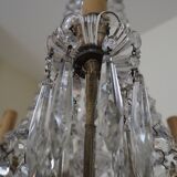Napoleon III chandelier with crystal pendants, signed Portieux 19th century