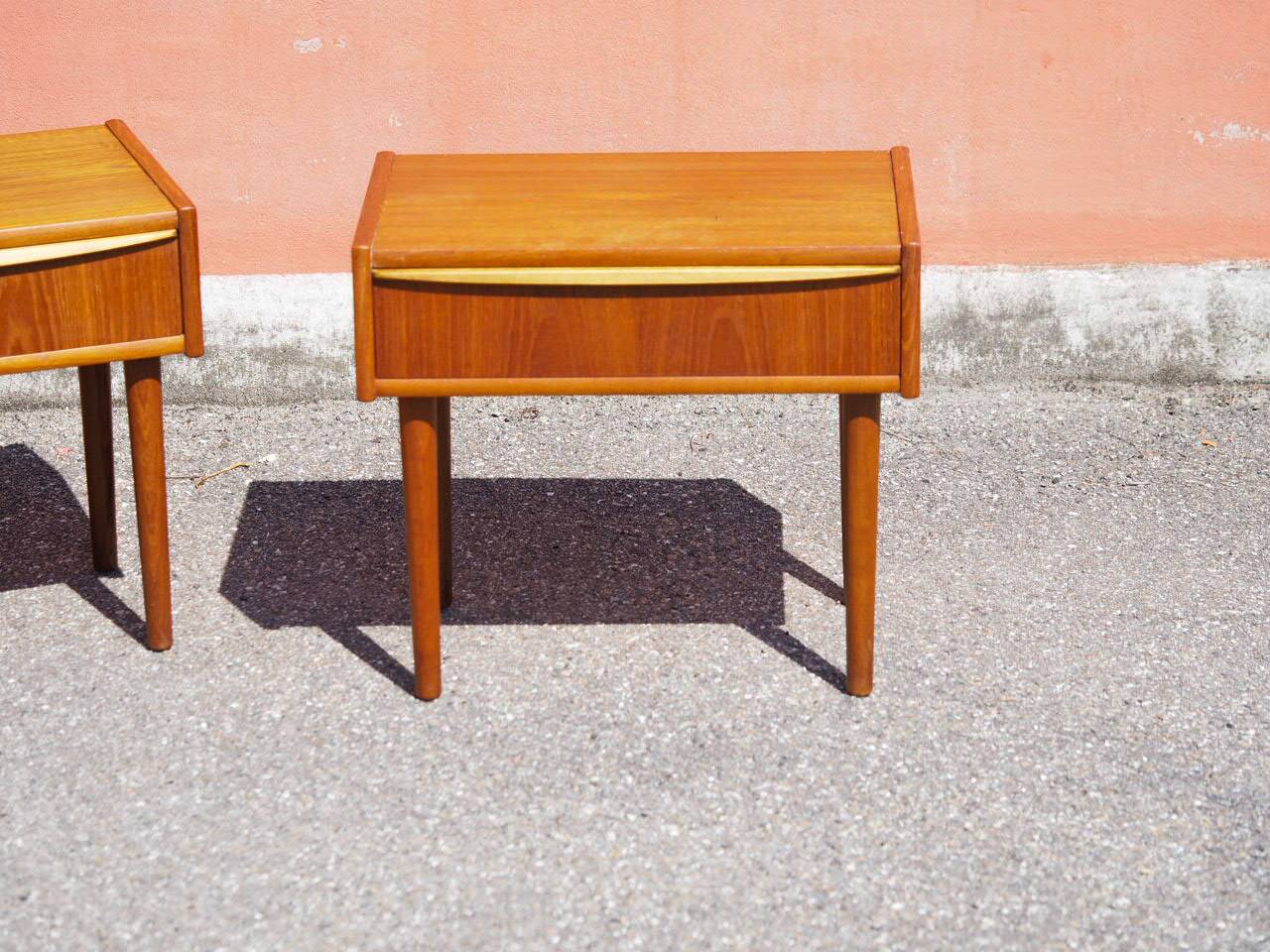 Pair of 2 Danish vintage nightstands from 1960s
