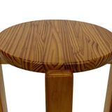 Mid century pinewood stool, 1960s minimalistic design