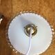 Vintage white opaline pendant lamp