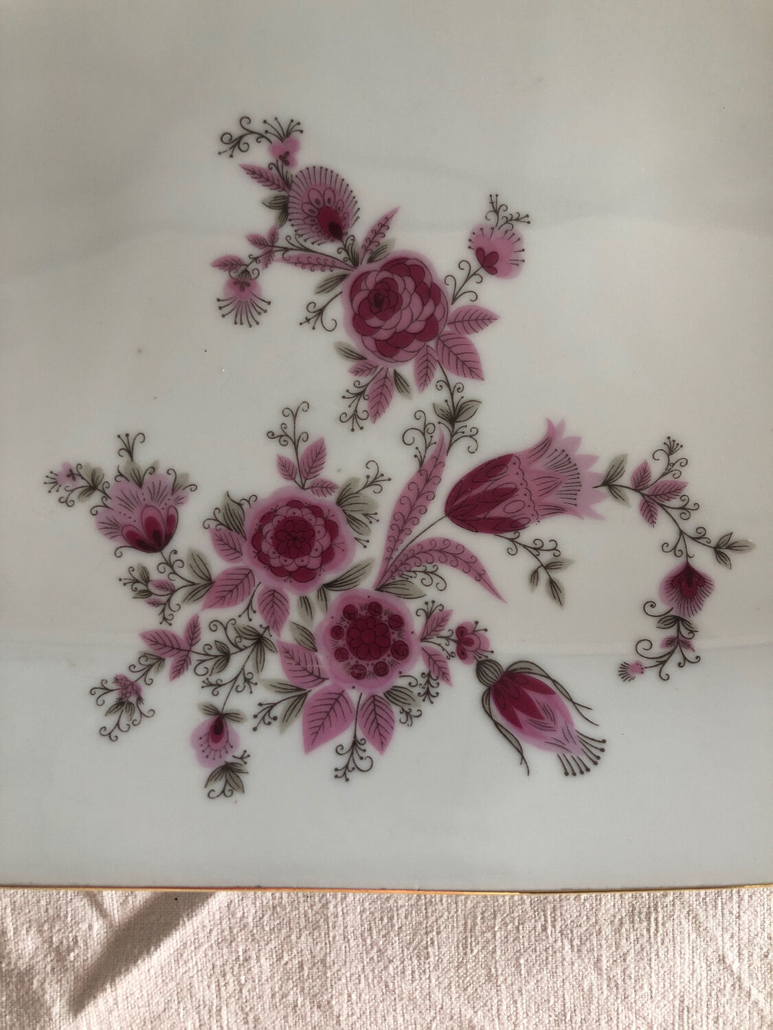 3 oval antique porcelain dishes kahla made a gdr (german)