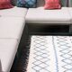 Recycled cotton handcrafted rug - Reversible - Blue