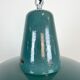 Lampe d'usine industrielle en émail vert, années 1960