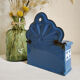 Blue matchbox - old blue enamel sheet box