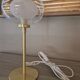 Lampe verre et laiton
