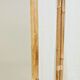 Bamboo screen with 3 frames in beige fabric.