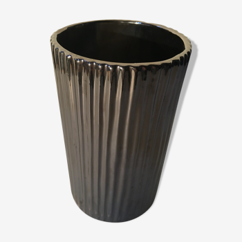Glass vase chrome