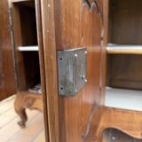 Louis XV style curved sideboard in walnut and elm