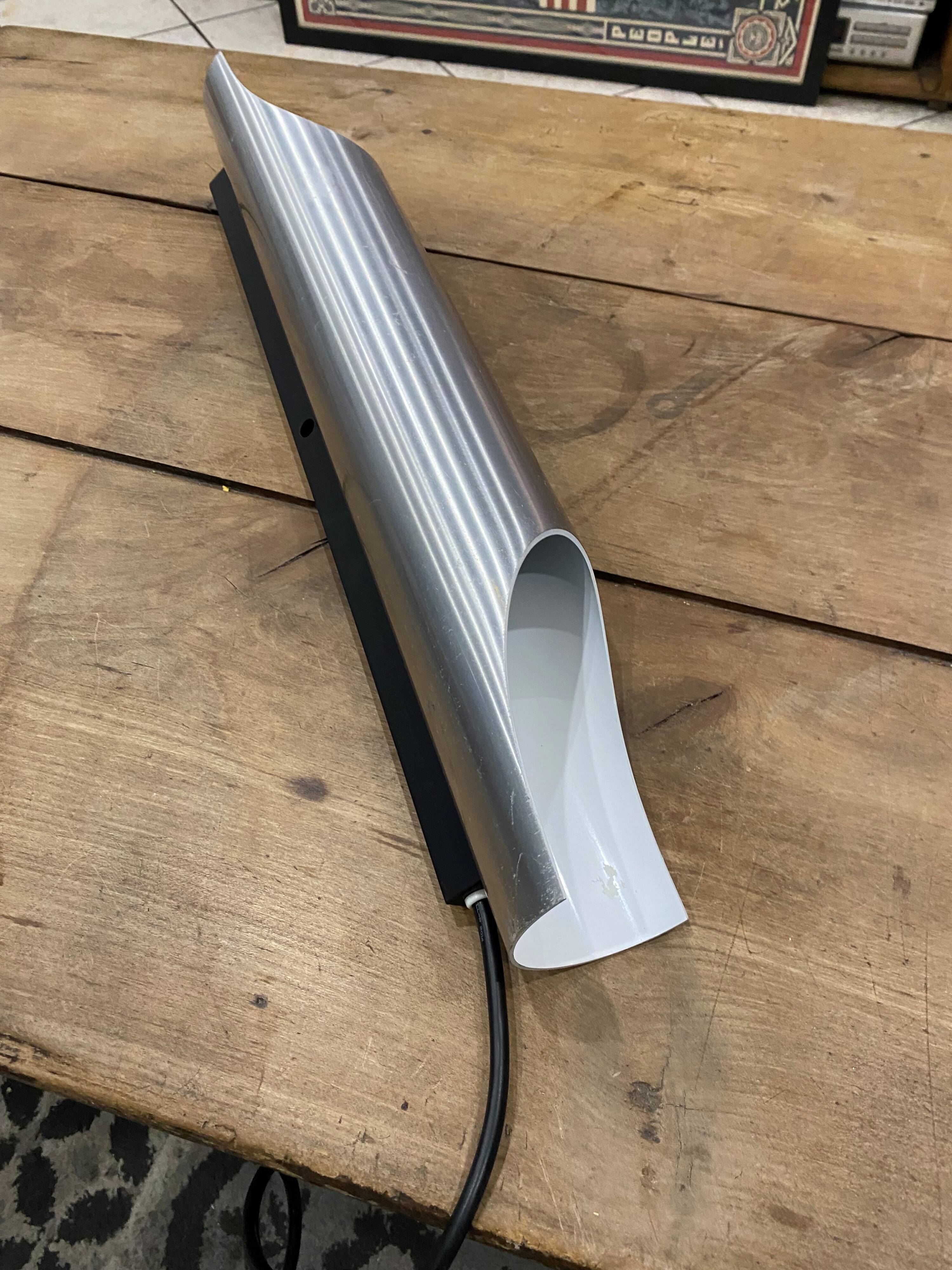 Wall lamp n2 Sconce Fuga XXL 60cm Aluminum Raak Komulainen 1970 vintage