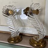 Pair of 1960s brass wall lights