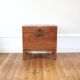 Vintage modernist oak bedside table 1960
