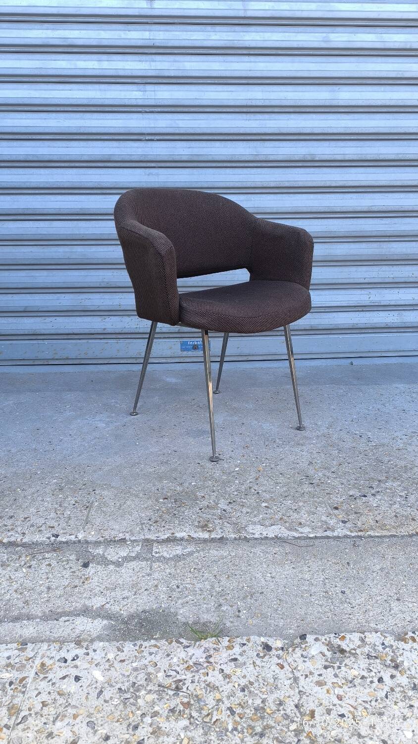 1970s tweed conference chair