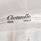Christofle oyster or dessert forks, ribbon pattern, silver