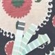 Vintage hand-embroidered tribal tapestry 130x137 cm