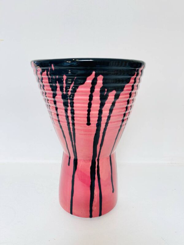 Gros vase rose Art Ceram, circa 1970