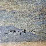 Watercolor of a liner at sea signed taboureau georges known as sandy-hook (1879-1960)