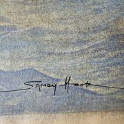 Watercolor of a liner at sea signed taboureau georges known as sandy-hook (1879-1960)