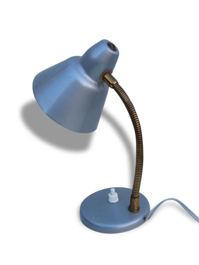 Lampe de bureau en métal grise