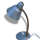 Lampe de bureau en métal grise