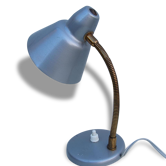 Lampe de bureau en métal grise