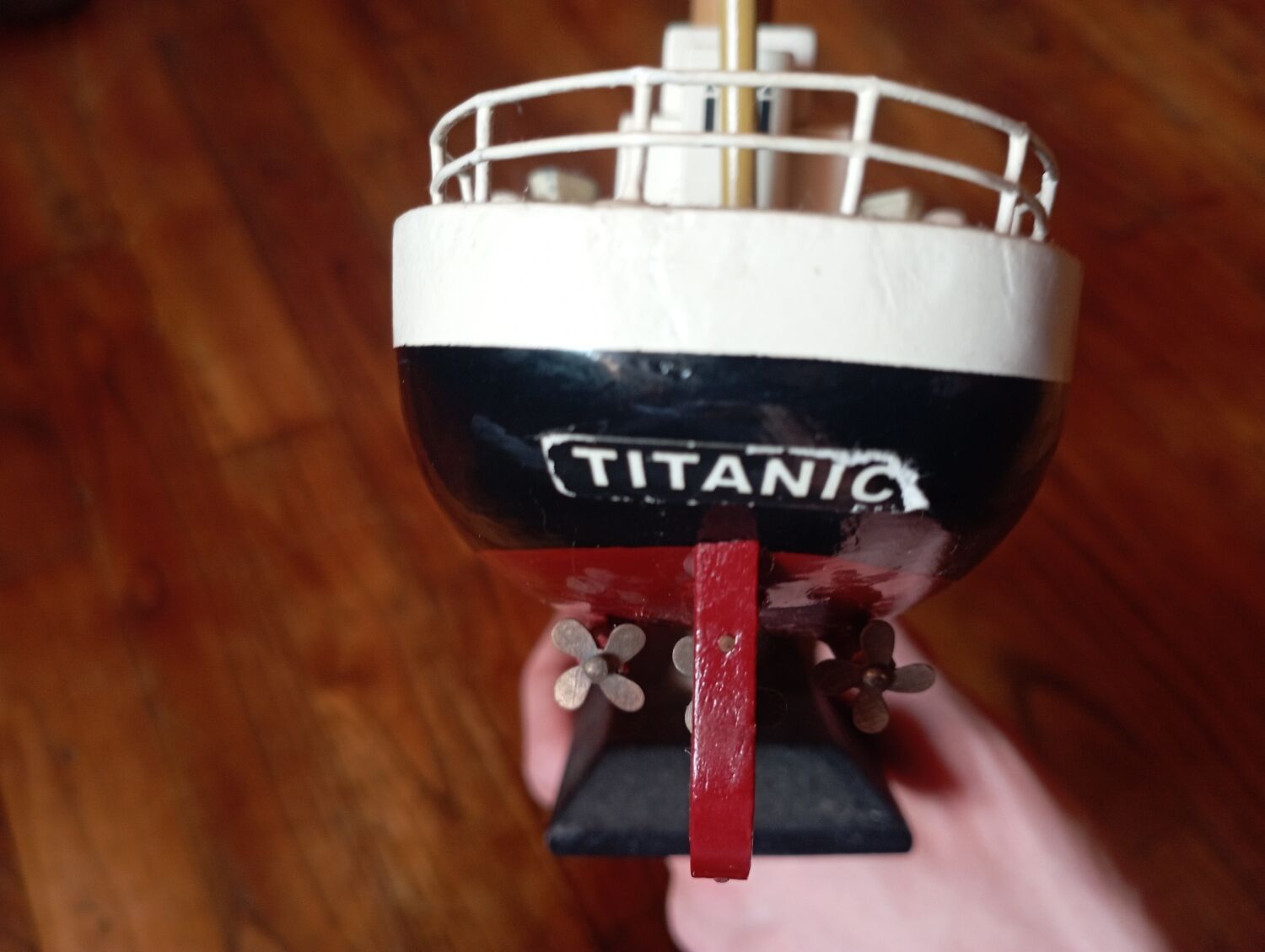 Model of the vintage Titanic ship