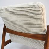 Fully restored vintage armchair by E.Homa, 1960s, beige cord