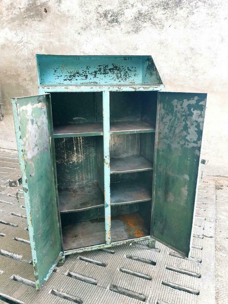 Old cabinet iron sideboard blue