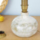 Lamp foot in glazed gray stoneware signed, 60s or 70s