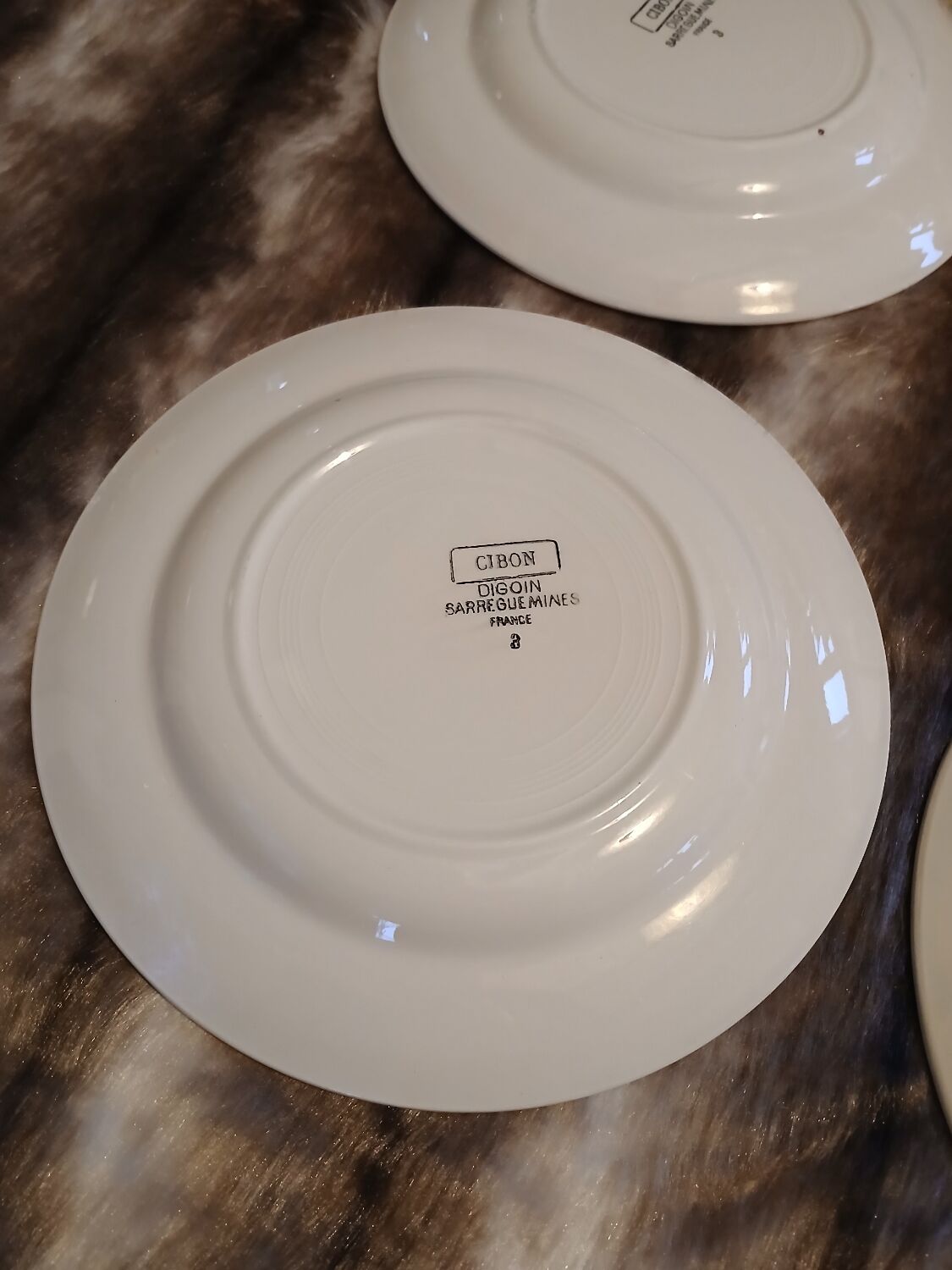 6 assiettes à dessert anciennes Digoin et Sarreguemines