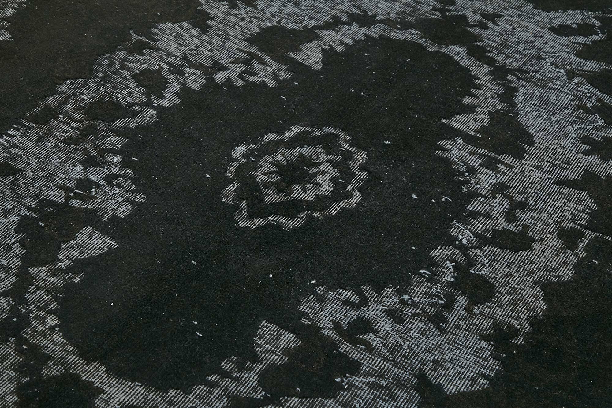 Overdyed Wool Vintage Handmade Carved Rug 169 cm x 288 cm