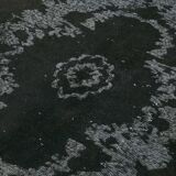 Overdyed Wool Vintage Handmade Carved Rug 169 cm x 288 cm