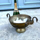 Swan Ice Bucket Brass French Vintage Footed Barware
