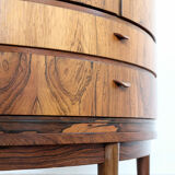 Compact danish corner cabinet in rosewood