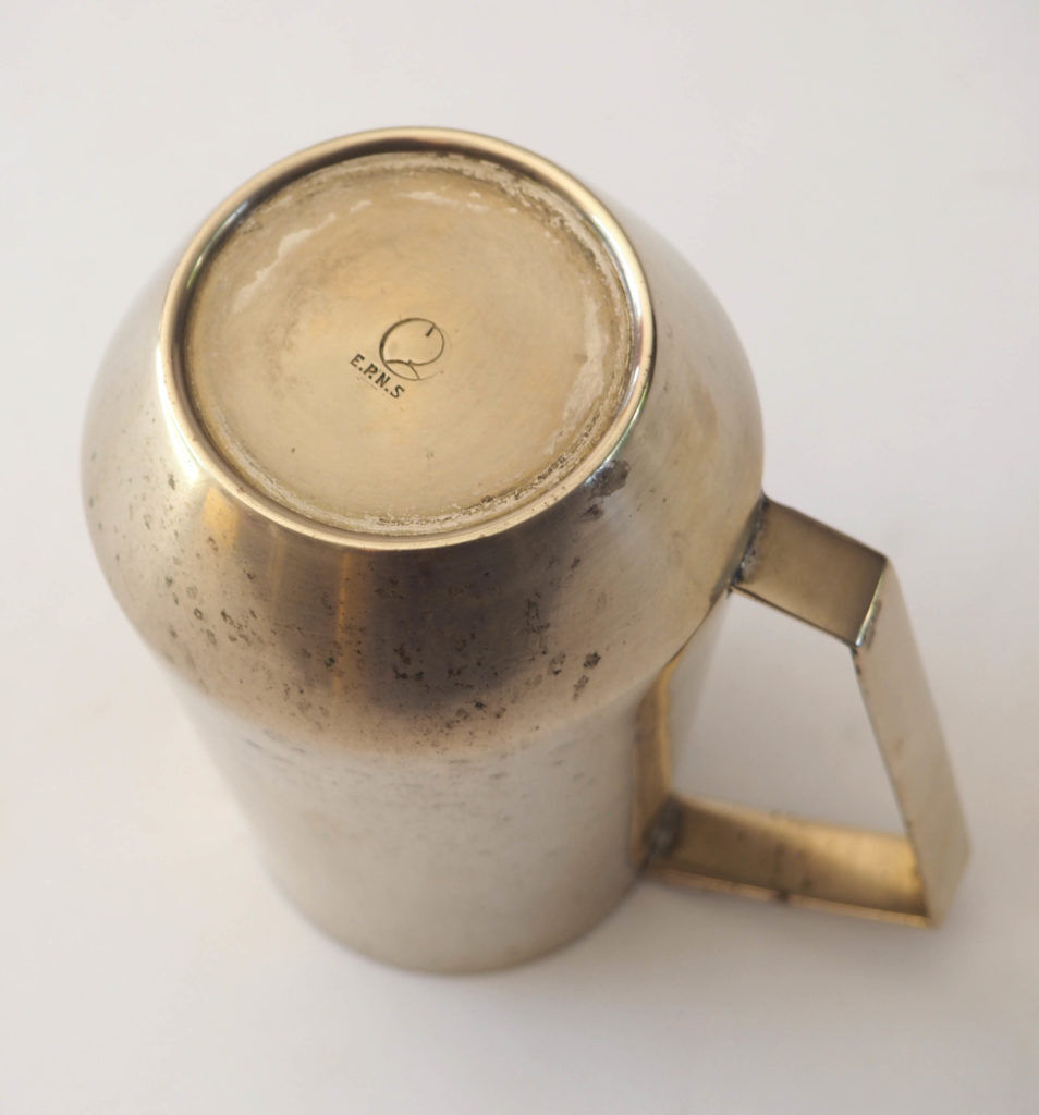 Duo of bronze pitchers