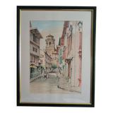 Watercolor on paper framed under glass Alma 1992.