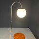 Restored Bauhaus floor lamp with integrated table by R. Slezák