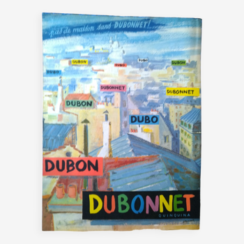 Une publicité papier  Dubo  Dubon  Dubonnet  quinquina   issue d'une revue d'époque