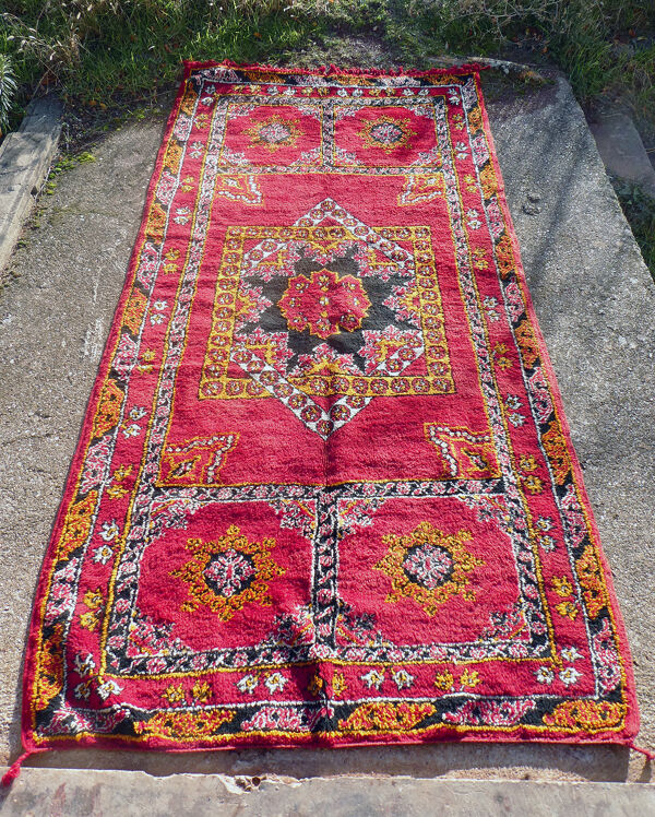 Tapis berbère marocain vintage Boujaad de Khenifra XXL 352x174 cm