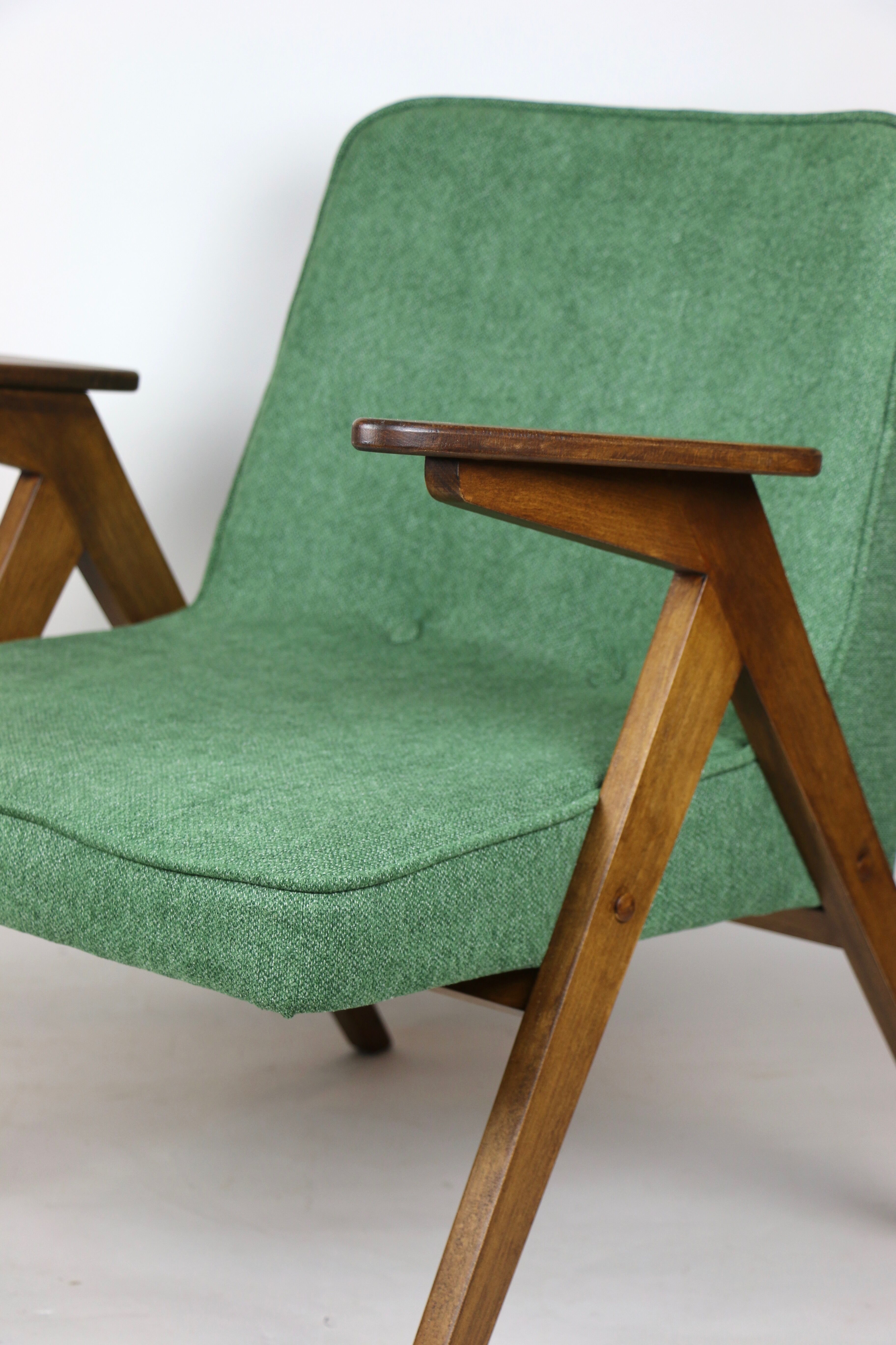 Green Bunny armchair by Józef Chierowski, 1970s