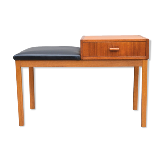 Banc danois en cuir, années 1960