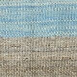 Tapis kilim vintage fait main beige et bleu, style scandinave naturel