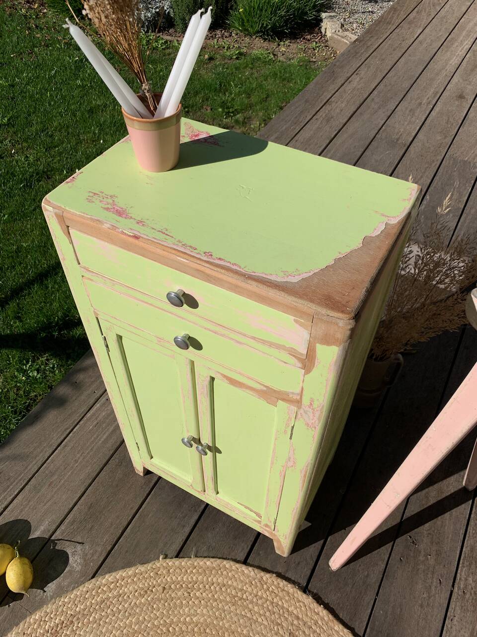 Parisian buffet in patinated wood