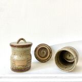 60/70 stoneware spice jars signed Atelier Le Cep